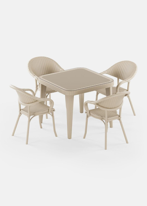 TİLİA OSAKA MASA TAKIMI 90X90 CM KARE - FLASH-R KOLTUK