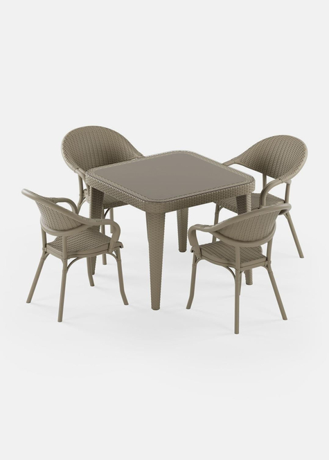 TİLİA OSAKA MASA TAKIMI 90X90 CM KARE - FLASH-R KOLTUK