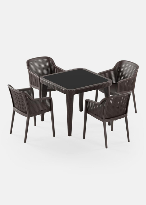 TİLİA 90X90CM OSAKA KARE MASA - OCTA KOLTUK MASA TAKIMI