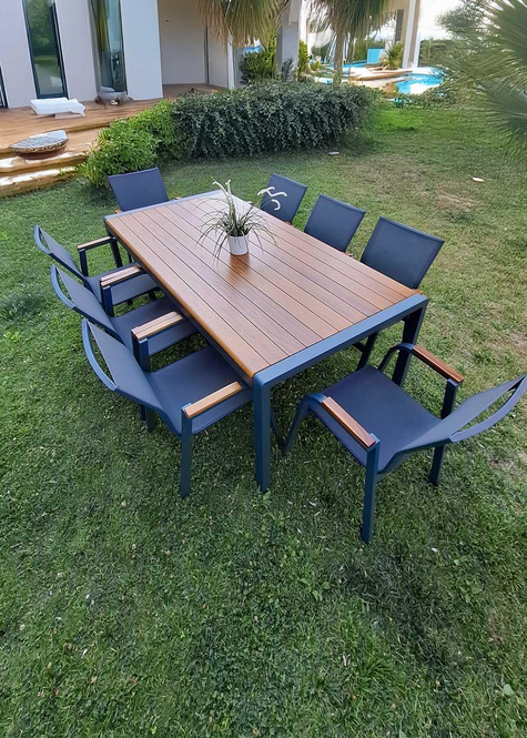 LARA MASA TAKIMI (100X200 MASA / 8 ADET SANDALYE)