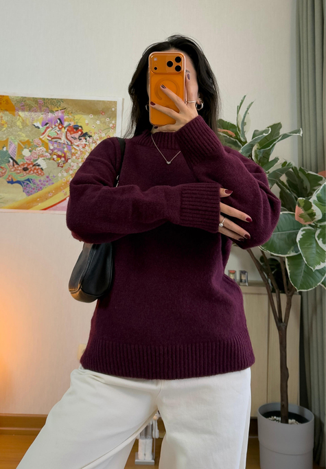 Ais Oversize Kazak Bordo