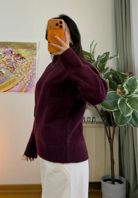 Ais Oversize Kazak Bordo