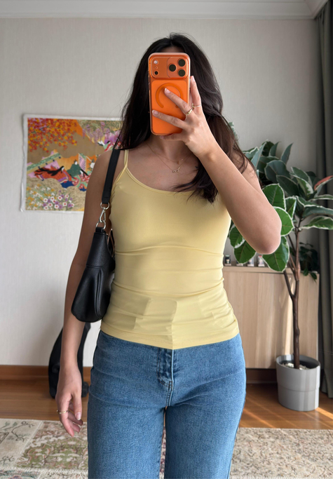 Benika Basic Askılı Atlet Sarı
