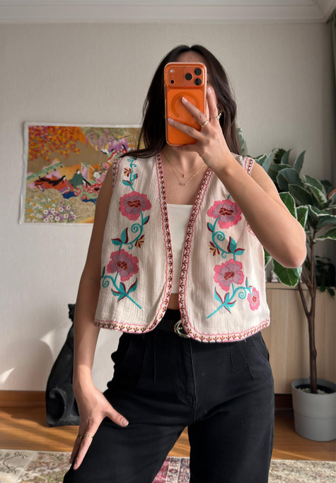 Blossom Nakışlı Yelek