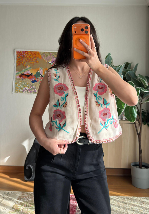 Blossom Nakışlı Yelek