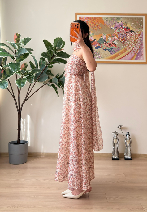 Koharu Gipeli Çiçek Desen Elbise