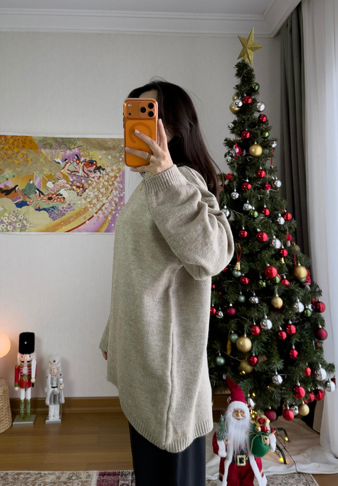 Mirua Basic Oversize Triko Kazak Vizon