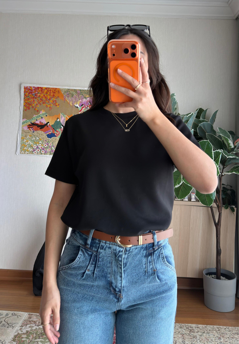 Oys Basic T-Shirt Siyah