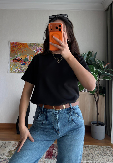 Oys Basic T-Shirt Siyah