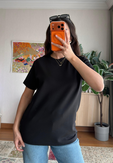 Oys Basic T-Shirt Siyah