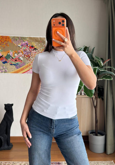 Oys Basic Fit T-Shirt Beyaz