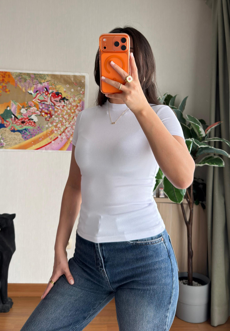 Oys Basic Fit T-Shirt Beyaz