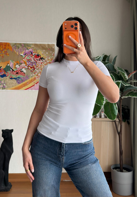 Oys Basic Fit T-Shirt Beyaz