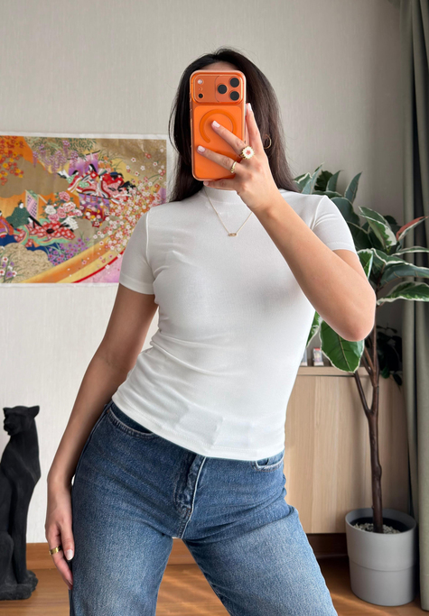 Oys Basic Fit T-Shirt Ekru