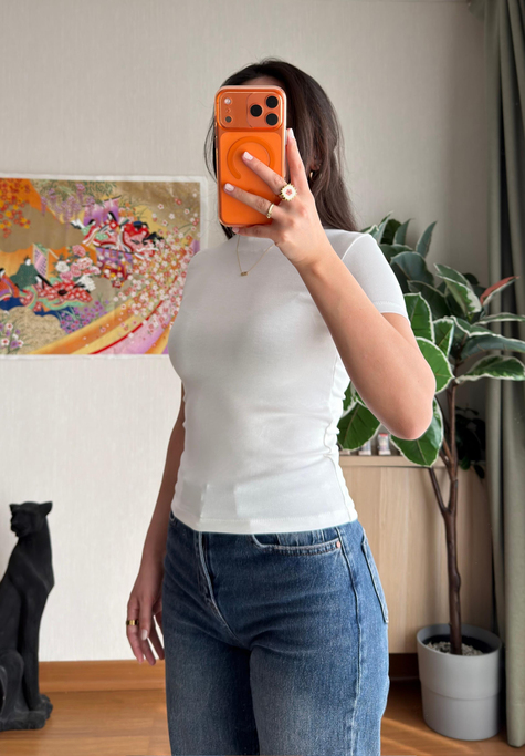 Oys Basic Fit T-Shirt Ekru