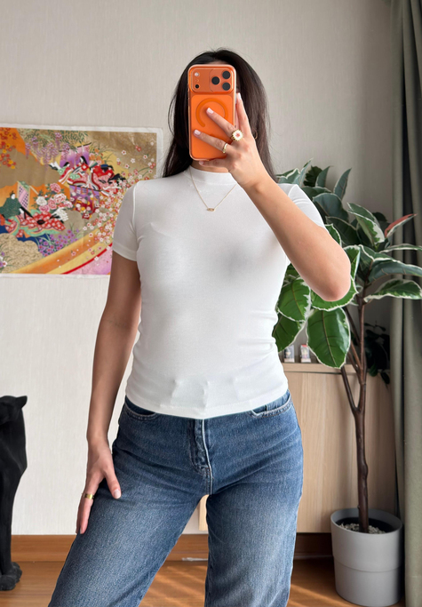 Oys Basic Fit T-Shirt Ekru
