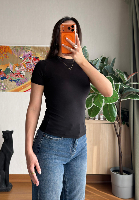 Oys Basic Fit T-Shirt Siyah