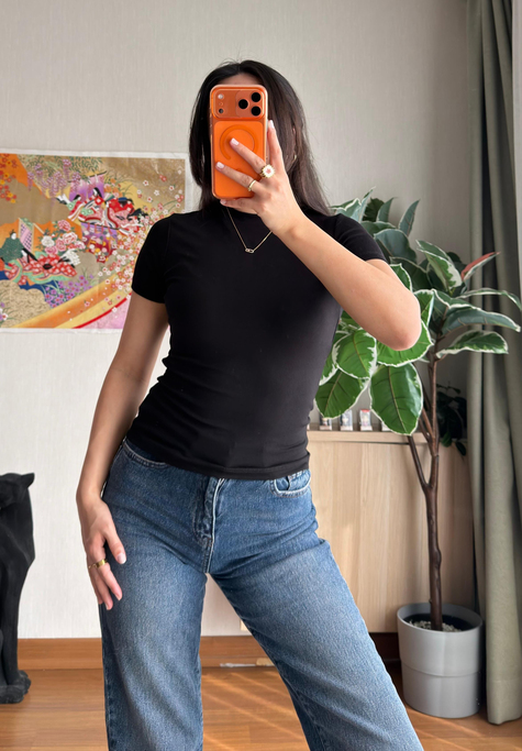 Oys Basic Fit T-Shirt Siyah