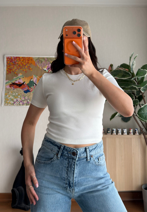 Yoko Basic Fit T-Shirt Ekru