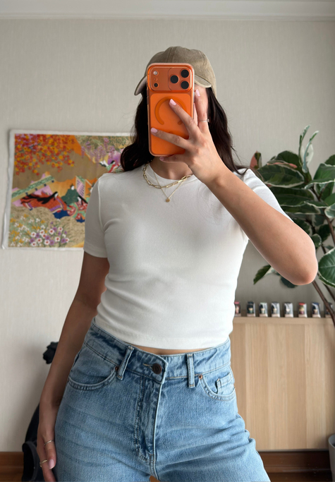 Yoko Basic Fit T-Shirt Ekru