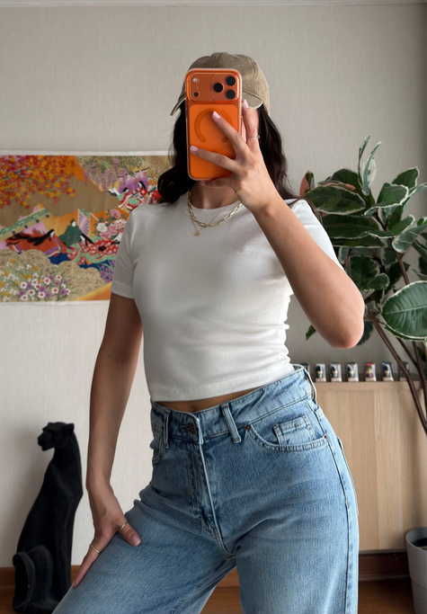 Yoko Basic Fit T-Shirt Ekru