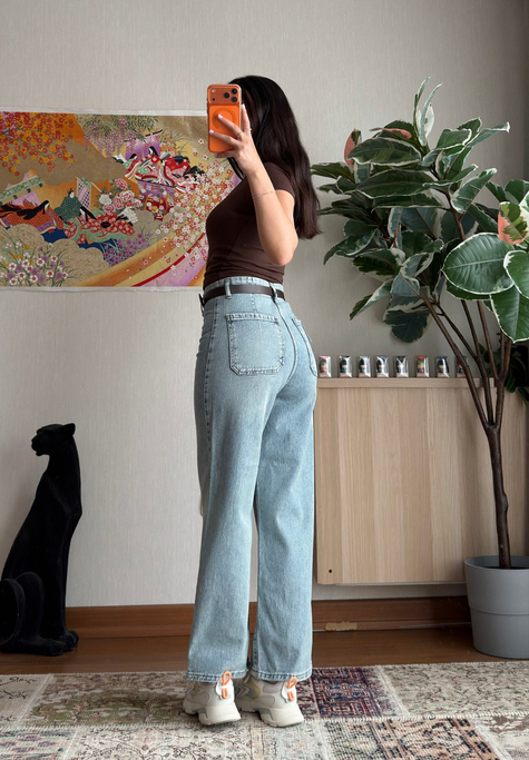Yuriko Kemerli Bol Paça Jean