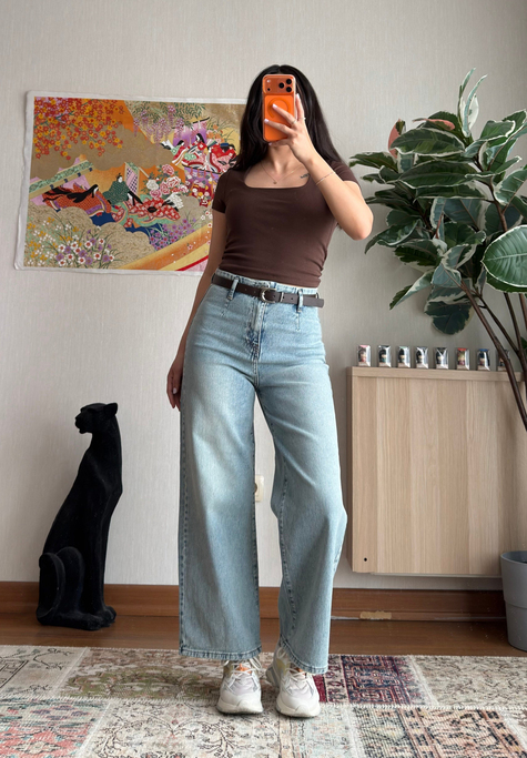 Yuriko Kemerli Bol Paça Jean
