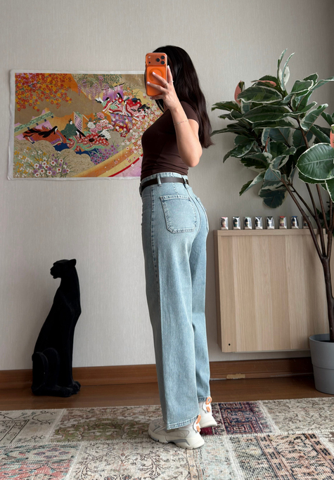 Yuriko Kemerli Bol Paça Jean