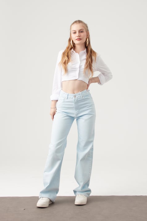 Bebek Mavisi Straight Jean