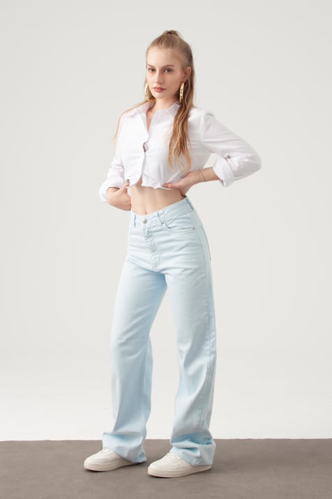 Bebek Mavisi Straight Jean