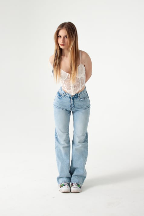 Buz Mavi Tint Straight Jean