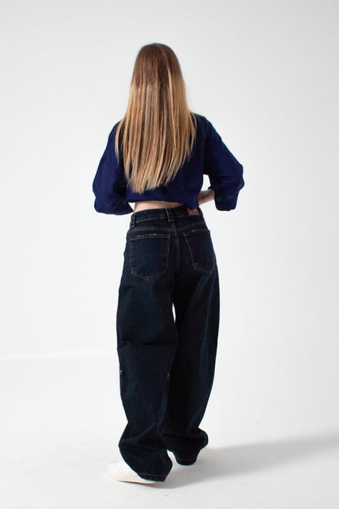 K. Kot Rengi Yırtıklı Baggy Baloon Jean