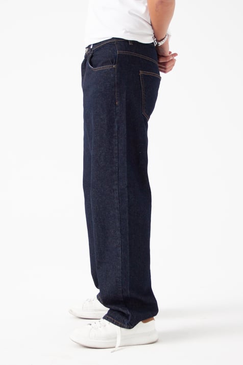 Koyu İndigo Relaxed Baggy Jean
