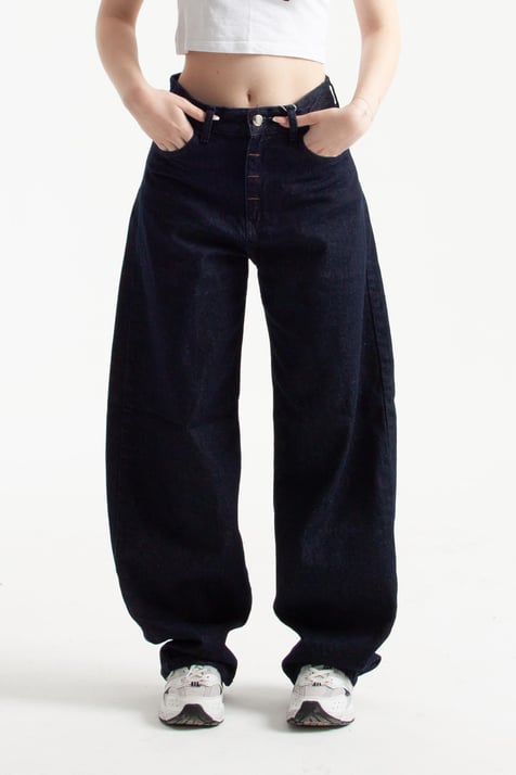 Koyu İndigo Wide Leg Jean