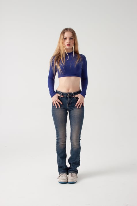 Koyu Mavi Tint Bootcut Jean