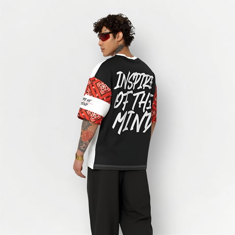 Off The System Detaylı Unisex Oversize Tişört
