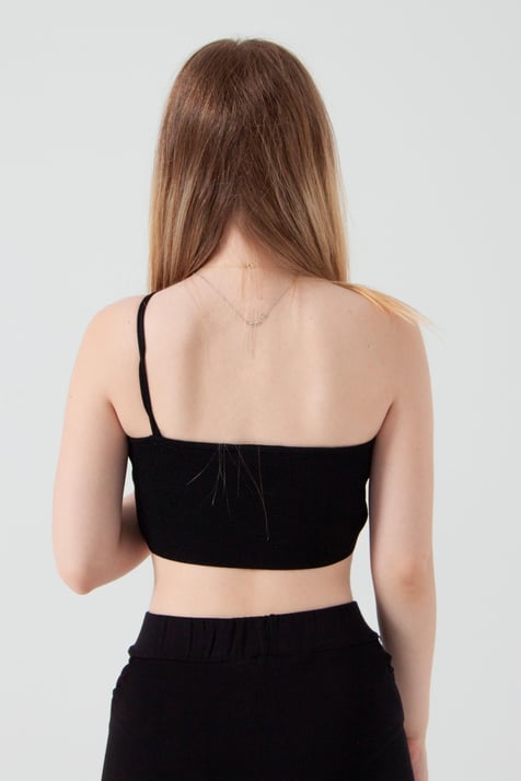 Siyah Askılı Crop