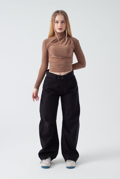 Siyah Baggy Jean