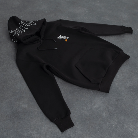 Siyah San Francisco Basketball Team Nakış Detaylı Hoodie