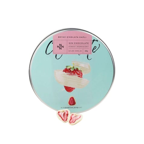 Beyaz Çikolata Kaplı Çilek Draje 250g