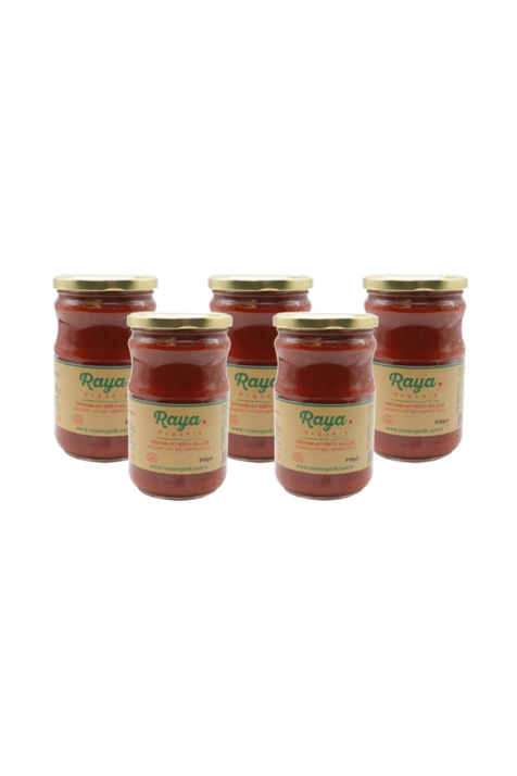 Organik Acı Biber Salçası 5'li Paket (610 g x 5)