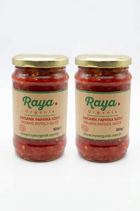 Organik Acı Paprika Sosu 320 Gr x 2 – Kahvaltılık ve Yemeklik Sos
