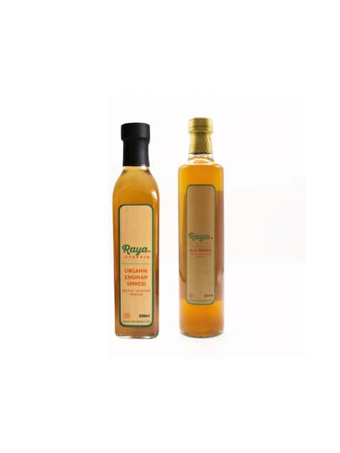 Organik Alıç Sirkesi 500 ml ve Enginar Sirkesi 500 ml Seti