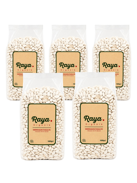 Organik Dermason Kuru Fasulye ( 1 kg x 5 Adet Paket )