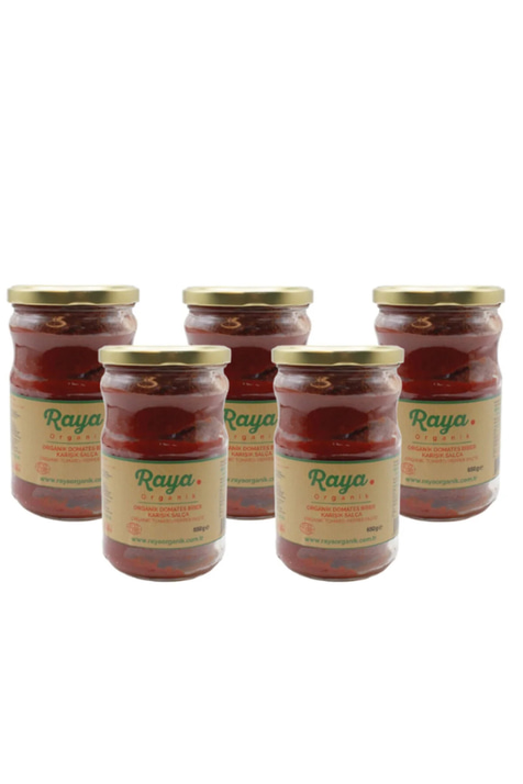 Organik Domates Biber Karışık Salça 5'li Paket (650 g x 5)