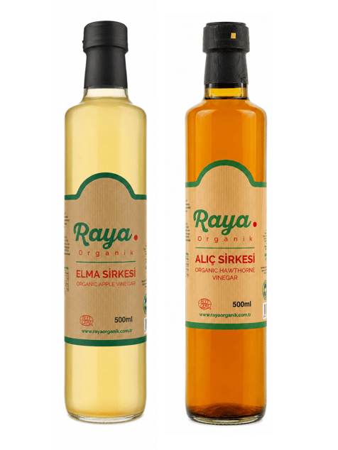 Organik Elma Sirkesi ve Alıç Sirkesi – 500 ml x 2 (Set)