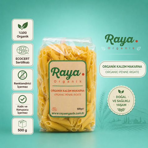 Organik Kalem Makarna 500 g