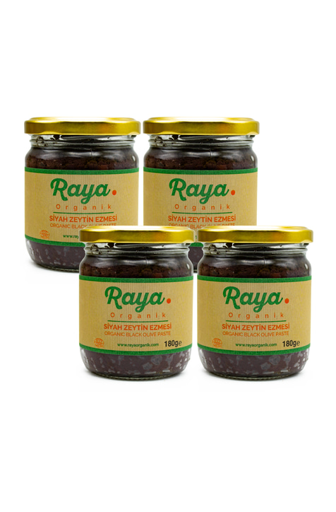 Organik Siyah Zeytin Ezmesi 4'lü Set 180 g x 4