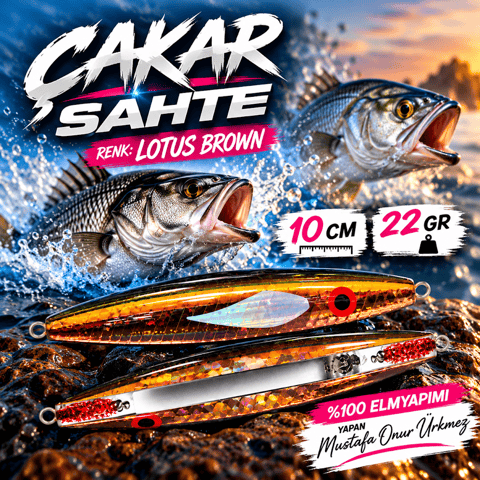 Su Üstü Yemlerisinde ÇAKAR SAHTEmarkalı Çakar Sahte 10 Cm 22 Gr Lotus ( % 100 El Yapımı)ürünü detaylı olarak  inceleyin.