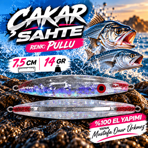 Su Üstü Yemlerisinde ÇAKAR SAHTEmarkalı Çakar Sahte 7,5 Cm 14 Gr ( % 100 El Yapımı)ürünü detaylı olarak  inceleyin.